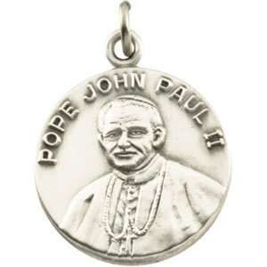   14K Yellow Gold 18.00 mm Pope John Paul Ii Medal CleverEve Jewelry