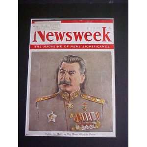 Joseph Stalin July 23 1945 Newsweek Magazine Professionally Matted 