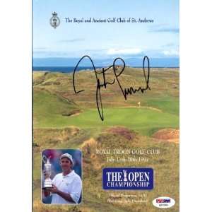 Justin Leonard Autographed/Hand Signed British Open Program Magazine 