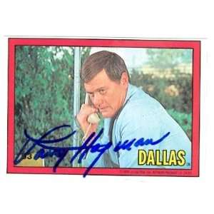 Larry Hagman Dallas Autographed/Hand Signed trading card