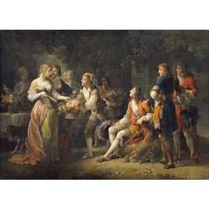 Louis XIV of France Declaring His Love by Jean frederic Schall . Art 