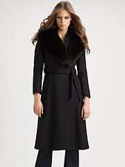    Jo Fur Collar Wool Coat  