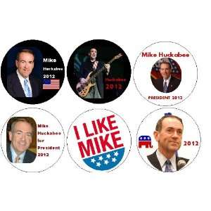  Set of 6 MIKE HUCKABEE for President 2012 Pinback Buttons 