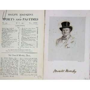   1901 Antique Portrait Sir Oswald Mosley Bart Sportsman