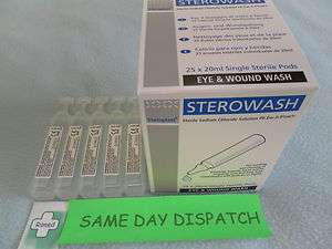Sterowash Sterile Eye & Wound Wash 20ml Pod Quantity 5 Pods  