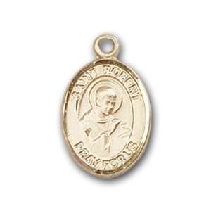   Badge Medal with St. Robert Bellarmine Charm and Godchild Pin Brooch