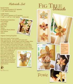 POSIE ~ Charm Pack PATTERN by FIG TREE THREADS  