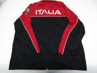 Mens Stylish Black/Red FILA SPORT ITALIA Zip Athletic Nice Warm Track 