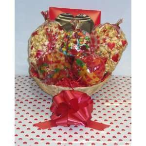 Scotts Cakes Large Be Mine Valentine Basket no Handle Heart Wrapping 
