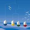 Flensted SailFun Sail Boat Hanging Baby Mobile Decor  