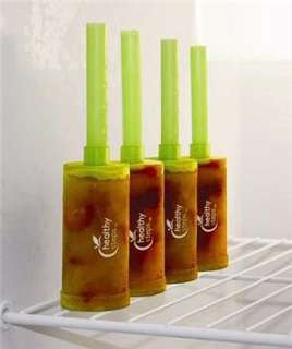 Jokari Healthy Steps Fruit Pops Maker 2pk   Popsicle Ice Pop Push Up 