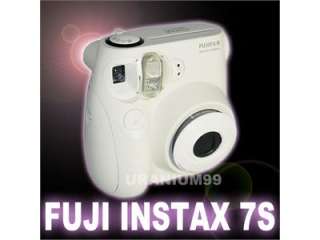 Fuji Fujifilm Instax Mini 7s Instant Film Photo Camera White Polaroid 