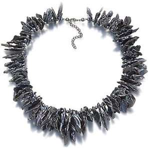   black baroque pearl designer princess necklace Vanna Weinberg