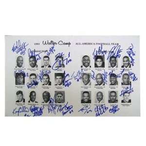 1994 Walter Camp All American College Football Team Autographed 11x17 