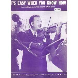    Sheet Music Its Easy When You Know Xavier Cugat 31 
