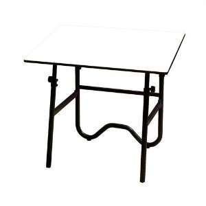  Alvin Onyx Folding Drafting Table, Black Base, 30in x 42in 