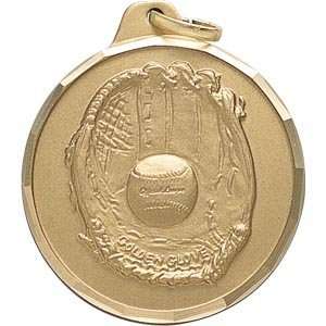 Inch Silver Baseball Glove Medal 