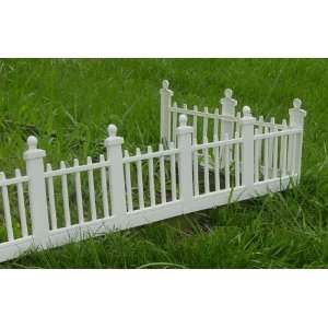   Group 2095 10 White Deluxe Colonial Fence Border Patio, Lawn & Garden