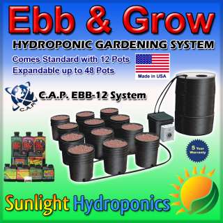   GROW FLOW 12 SITE HYDROPONIC SYSTEM + BC NUTRIENTS 051000100481  