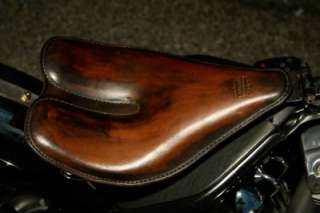 Custom Harley Chopper Solo Leather Motorcycle Seat BTAB  