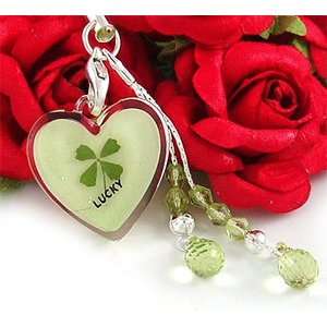    Glow in dark 4 leaf clover cell phone charm c362: Everything Else