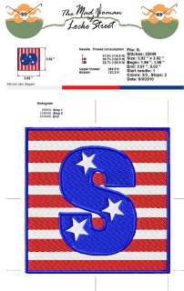 PATRIOTIC FLAG QUILT. machine embroidery designs  