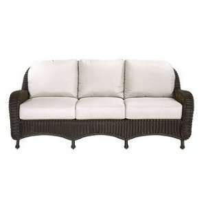  Classic Wicker Outdoor Sofa with Cushions   Arbor Gray 