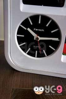 Fartech Retro Modern 12.5 Calendar Flip Wall Clock Big  