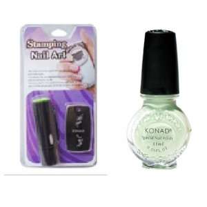   Special Polish Pastel Green 11 Ml+konad Mini Stamping Nail Art Set