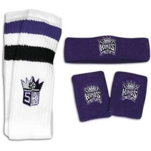Kings For Bare Feet NBA Sock/Wrist & Headband Set  Sports 