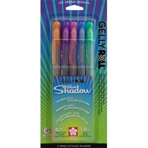 Sakura Gelly Roll SILVER SHADOW 5pk Assorted Color Pen Set 53482585305 