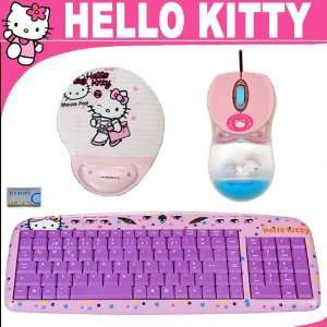  Hello Kitty Computer Keyboard + Hello Kitty EZ Click Mouse + Hello 