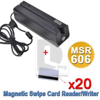 MSR605 HiCo Magnetic Card Reader Writer Encoder + 20PCS Card ES20