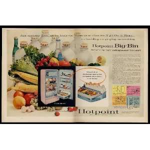   Bin Refrigerator Freezer Double Page Print Ad (8122)