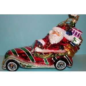 Kurt Adler Polonaise Ornament Santa Claus In Car