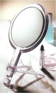    10h 10x Hand Held 2 side Stand Mirror Makeup x8 magnification Mirror
