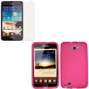  iFase Brand Samsung Galaxy Note i717 Combo Solid Hot Pink 