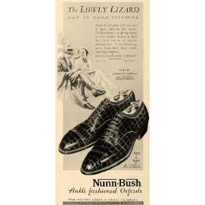 1936 Ad Nunn Bush Oxford Shoes Fashion Men   Original 