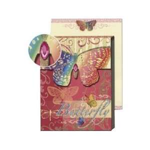  Punch Studio Note Pad Pocket Patchwork Butterfly Pink (2 
