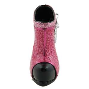 Pink Ankle Boot High Heel Shoe Makeup Brush Pen Holder  