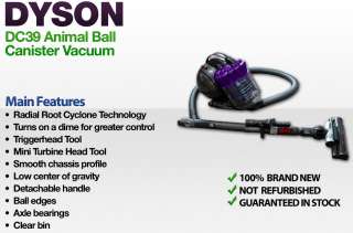 Dyson DC39 Animal Bagless Ball Canister Vacuum NEW  