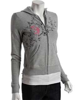 Juicy Couture grey french terry Jonesy floral print hoodie   