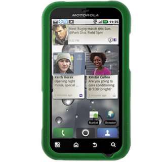 Green Faceplate Cover Hard Case For Motorola Defy Phone  
