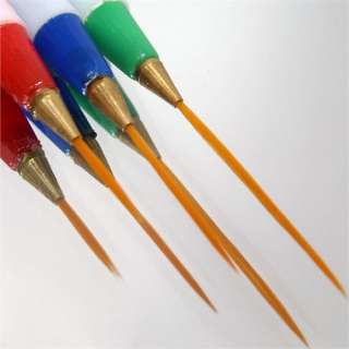 3pcs Nail Art Gel Design Line Painting Pen Polish Brush Set  