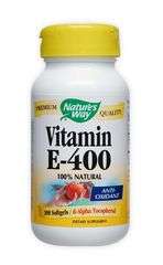 Vitamin E 400 IU w/ D  Alpha Tocopherols by Natures Way 100 Softgel 