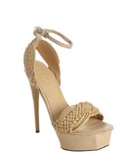 tan leather Kesha woven platform sandals   up to 70 