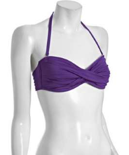 Letarte purple twisted convertible bandeau bikini top   up to 