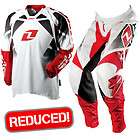 ONE INDUSTRIES DEFCON RACE WHITE RED MOTOCROSS KIT COMBO