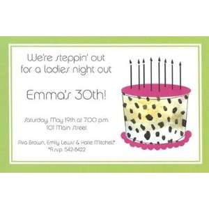 Leopard Cake, Custom Personalized Adult Parties Invitation, by 
