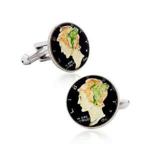    Hand Painted Liberty Dime Coin Cufflinks CLI PB 668 SL Jewelry